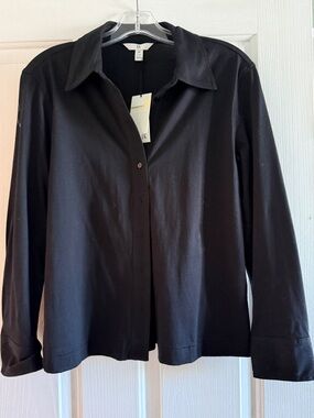 Banana Republic Black Button-Front Long Sleeve Shirt
